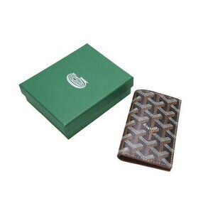 GOYARD Saint Pierre Card Wallet holder canvas brown